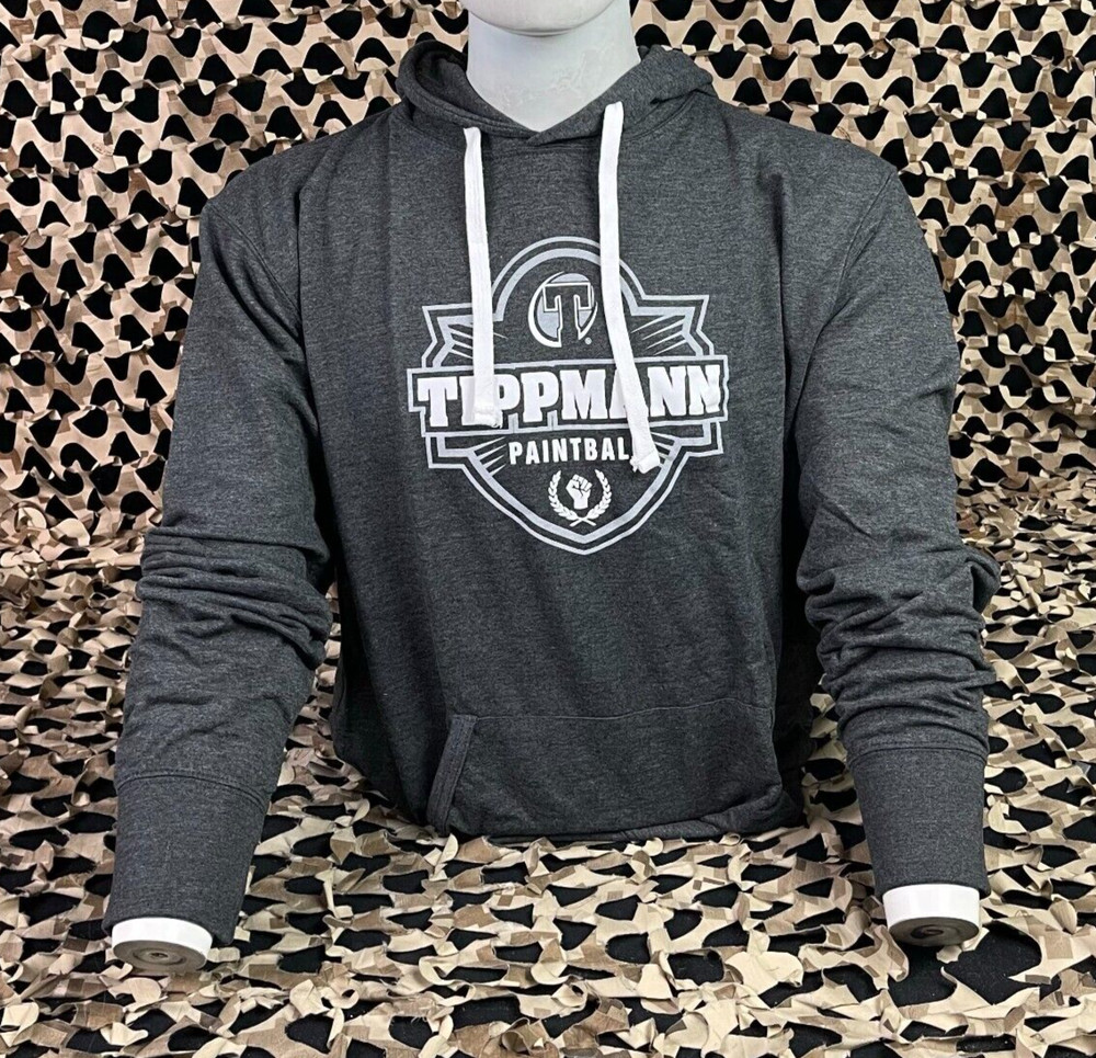 NEW Tippmann Glory Hooded Sweatshirt - Charcoal - Medium