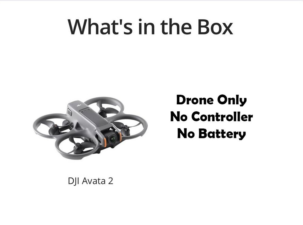 DJI Avata 2 - 4k FPV Camera Drone ONLY - Replacement for Lost / Crashed Aircraft