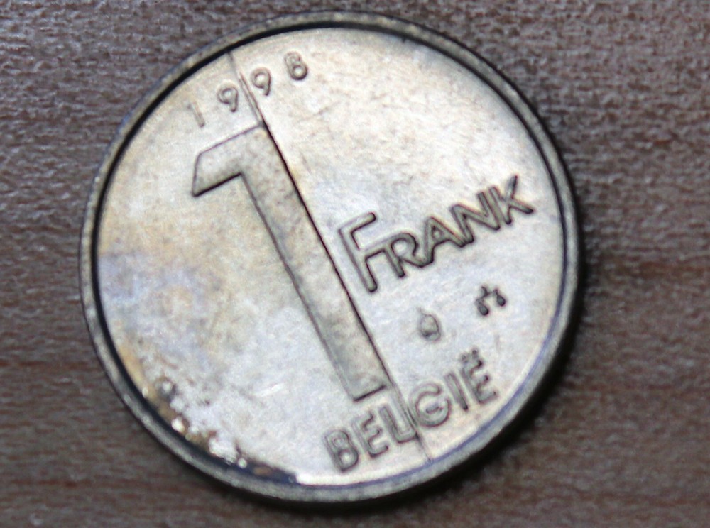 1998 Belgium 1 Franc Dutch text