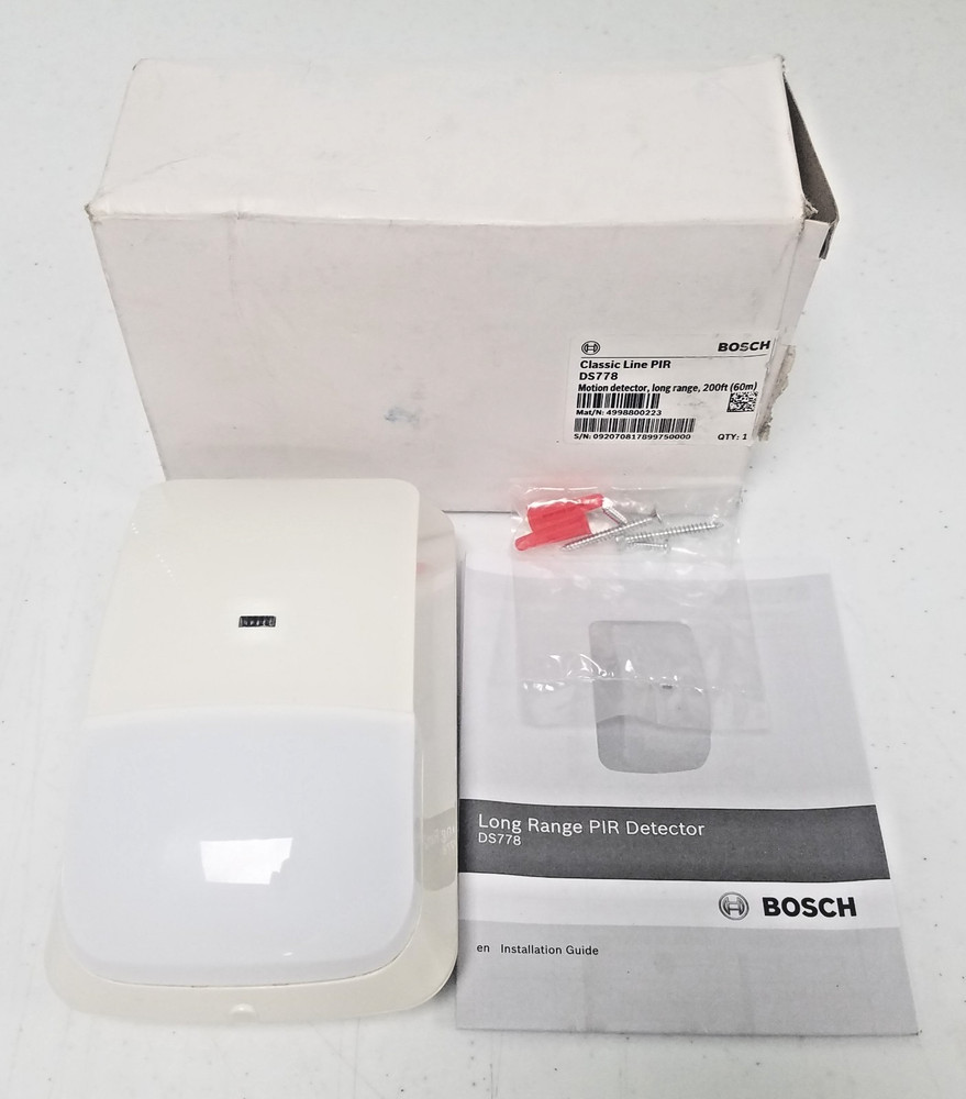Bosch Classic Line PIR DS778 Motion Detector Sensor, Long Range 200Ft. NOB