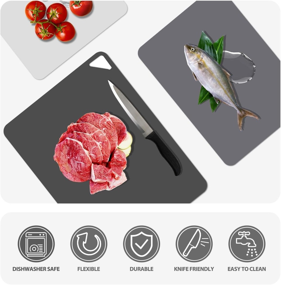 Flexible Plastic Cutting Boards Mats Kitchen Flexible Non Slip Cutting Mat Thin