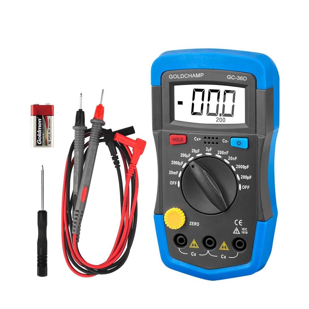 Capacitor Tester Multimeter Capacitance Meter 200pF-20mF Meter ... Fast USA SHIP