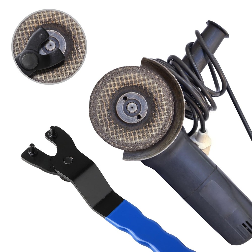 Adjustable Pin Wrench for Angle Grinder Machine,Grinder Spanner ​Wrench (Blue)