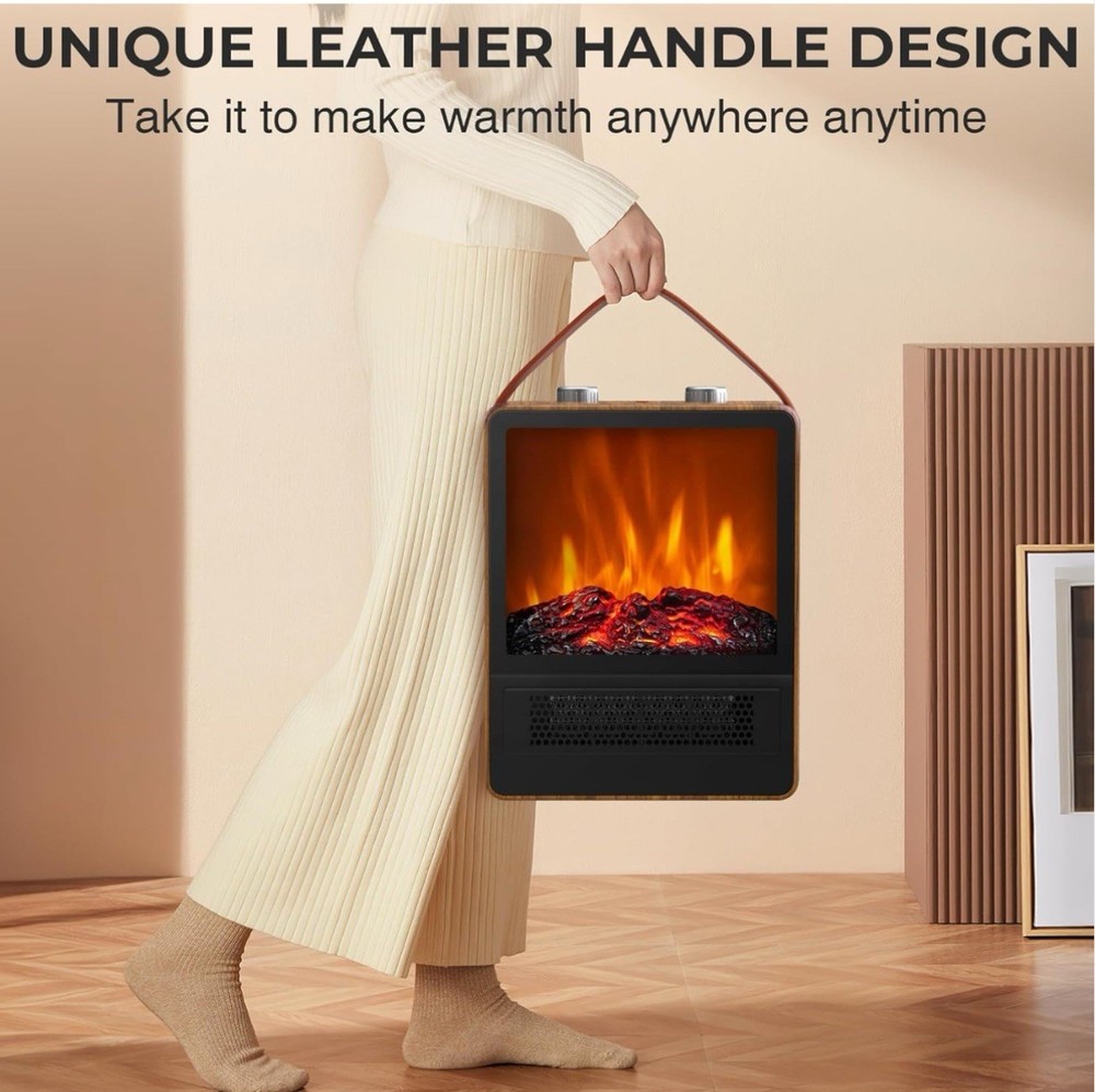 Portable Electric Fireplace Space Heater ￼