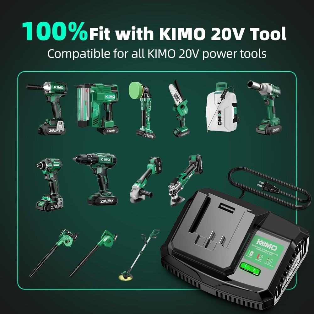 KIMO 20V Battery Adapter with Rapid Charging & Lightweight Design