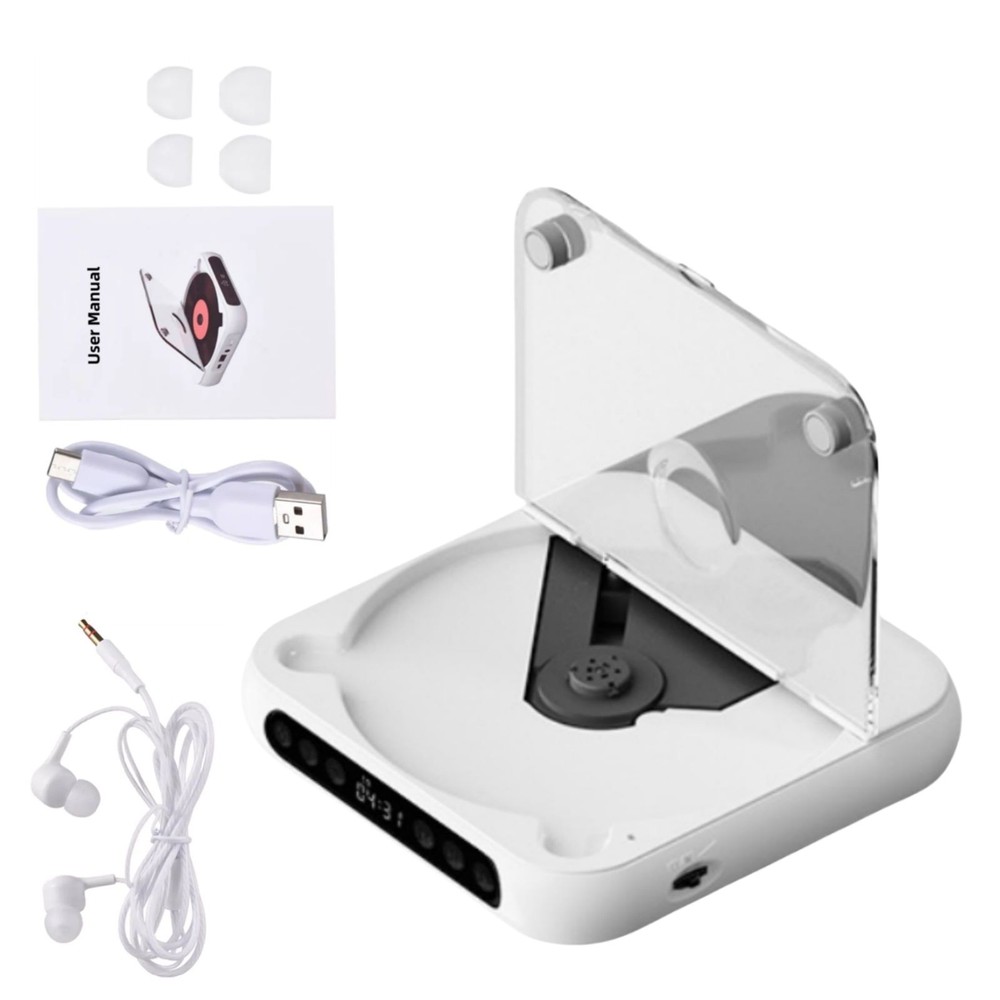 1PC Versatile CD Player 5V2A BT 5.3 CD/CD-R/CD-RW/MP3/WAV Essential For Learning
