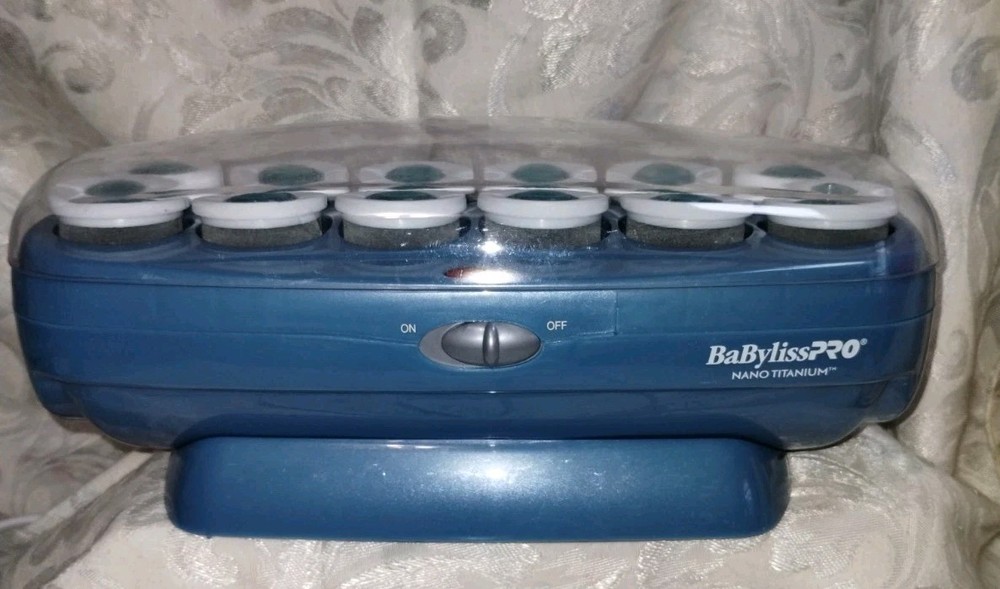 BaBylissPRO Nano Titanium Hot Rollers Set – 12 Rollers, No Clips. 1.5"