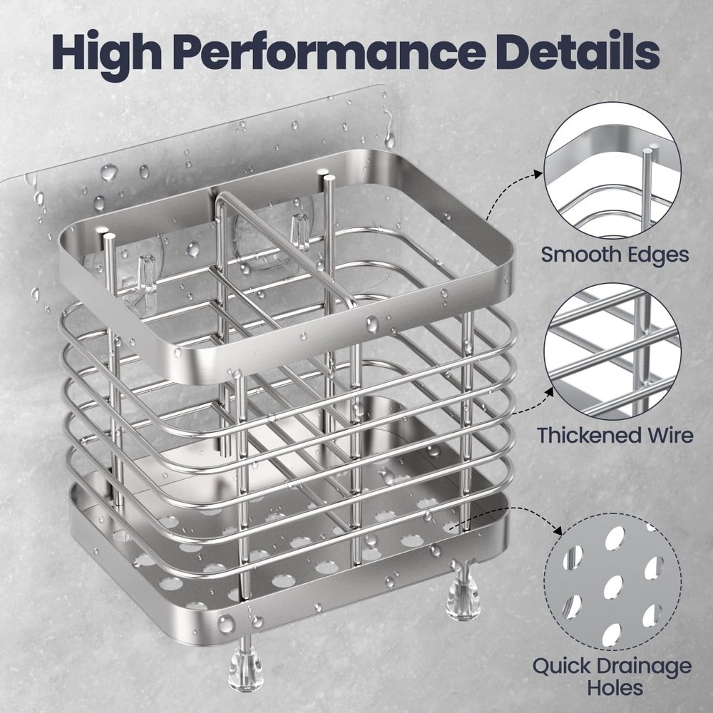 Holders for Stainless Steel 2 slots, Silver