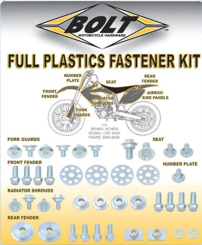 Bolt MC Hardware SUZ-0108120 Full Plastic Fastener Kit