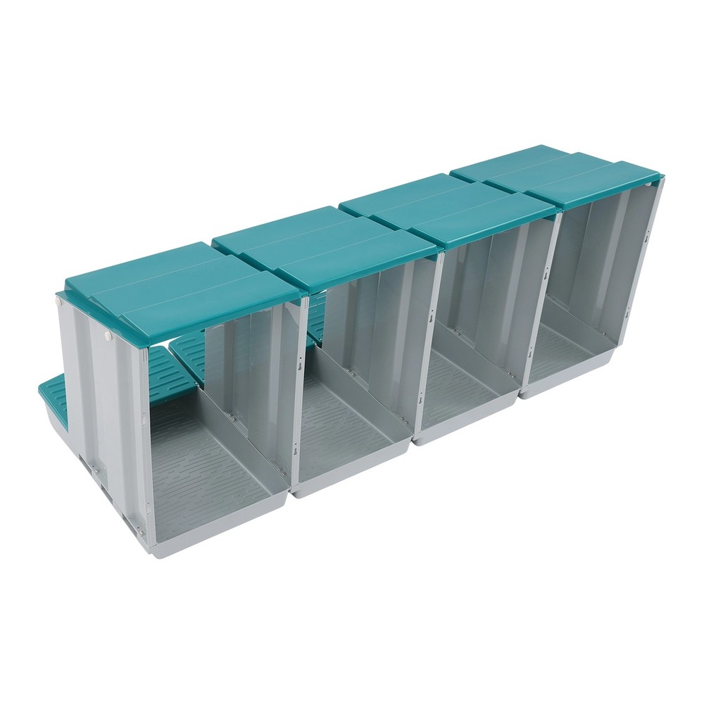 4-Compartment Chicken Nesting Box, Chicken Laying Box with Egg Collection