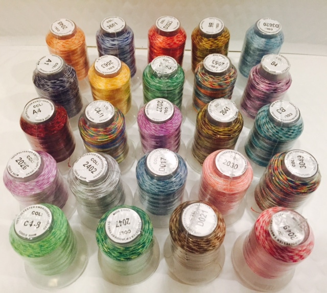 24 Spools Variegated Embroider Machine Thread - STUNNING COLORS