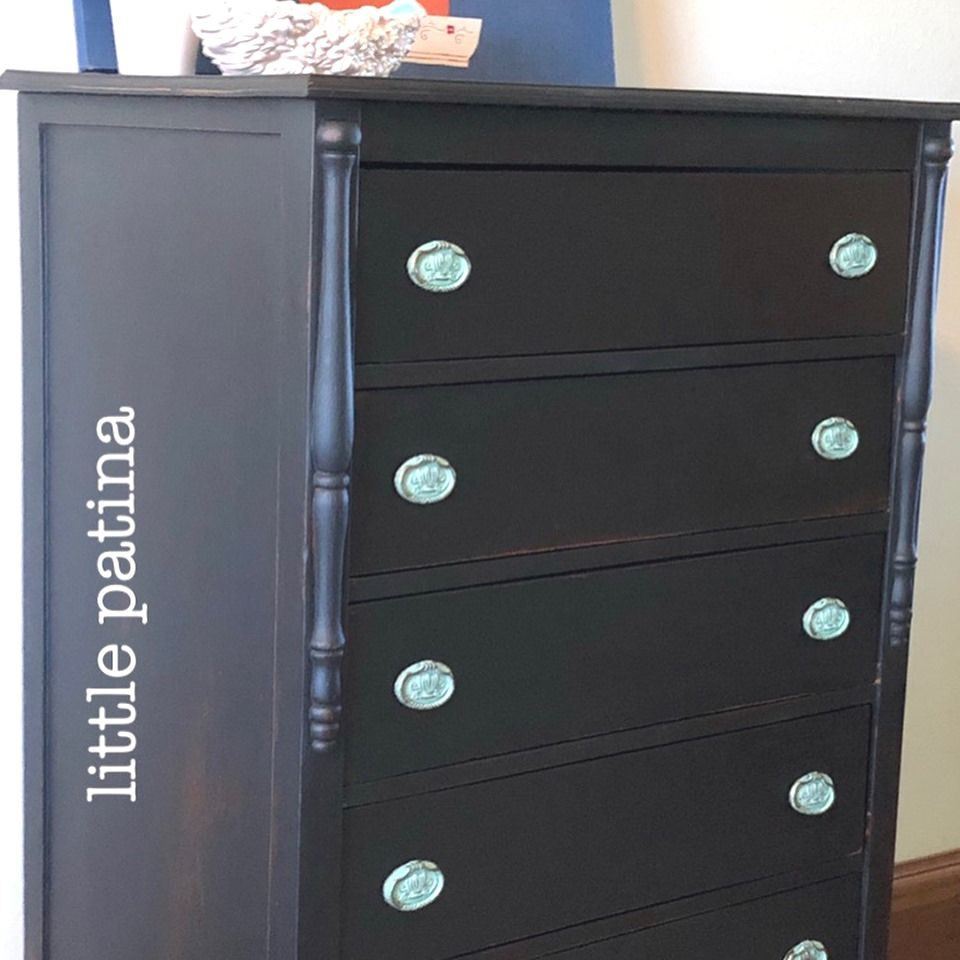 2-3/8" Oval Bail Pull with Decorative Crown Center Verdigris