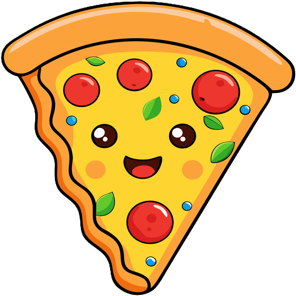 30 Custom Friendly Pizza Slice Personalized Address Labels