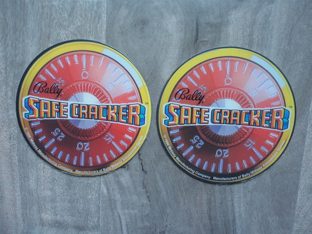 Safe Cracker Pinball Machine Rare Plastic Speaker Cutout Set