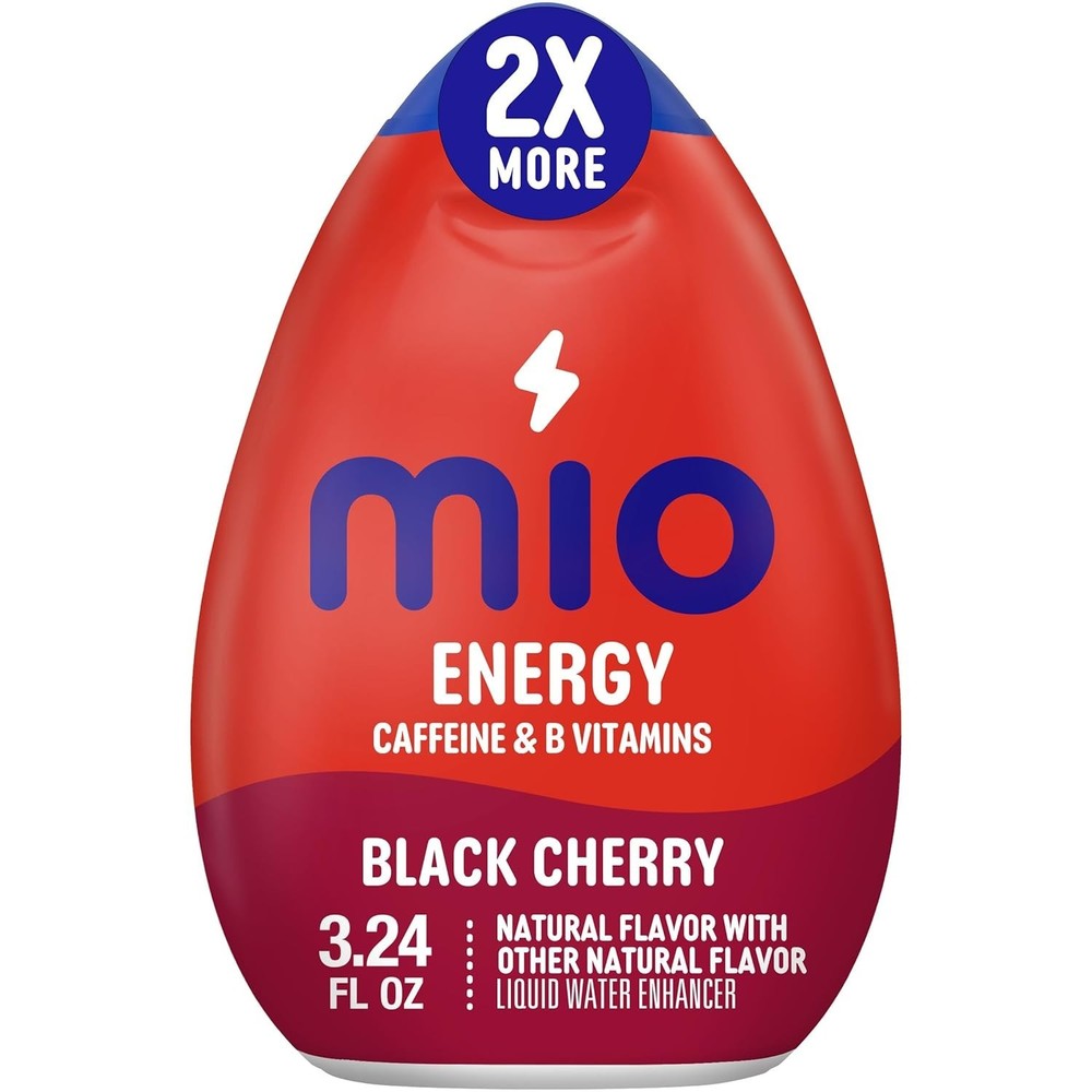 MiO Energy Black Cherry Liquid Water Enhancer, 3.24 Fl Oz - Zero Calorie Boost