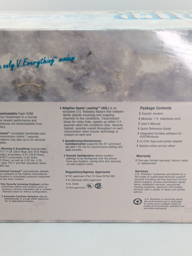 Sealed NOS US Robotics Courier Modem V.Everything with V.34