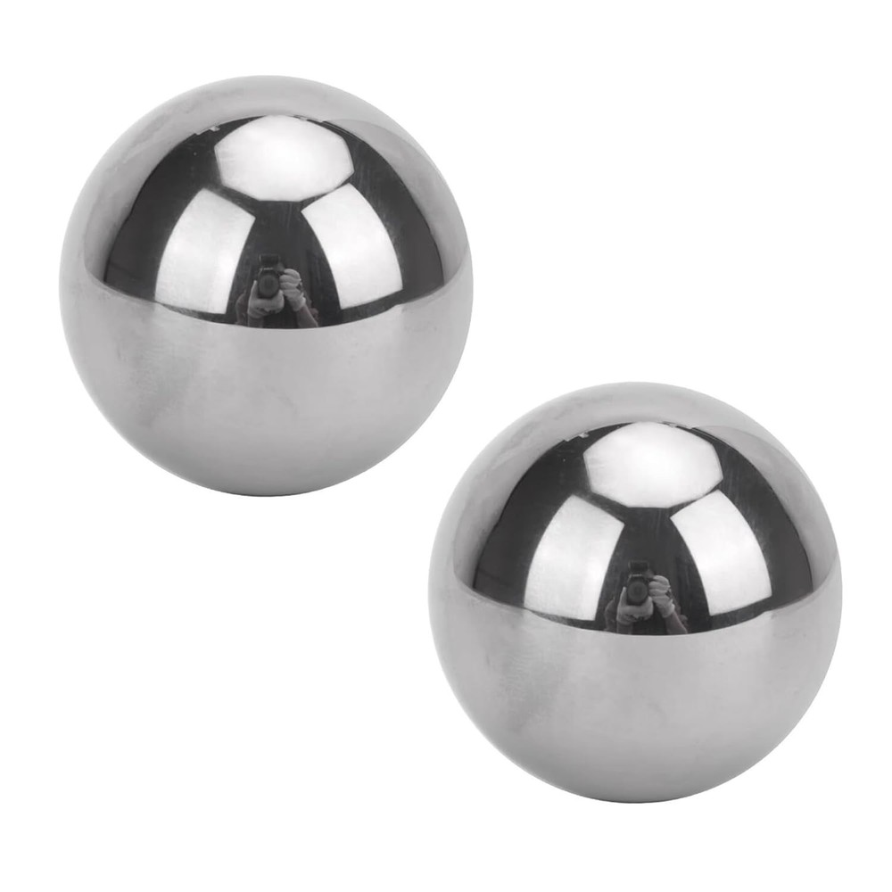 Chrome Steel Balls 2.5" Diameter 2-Pack
