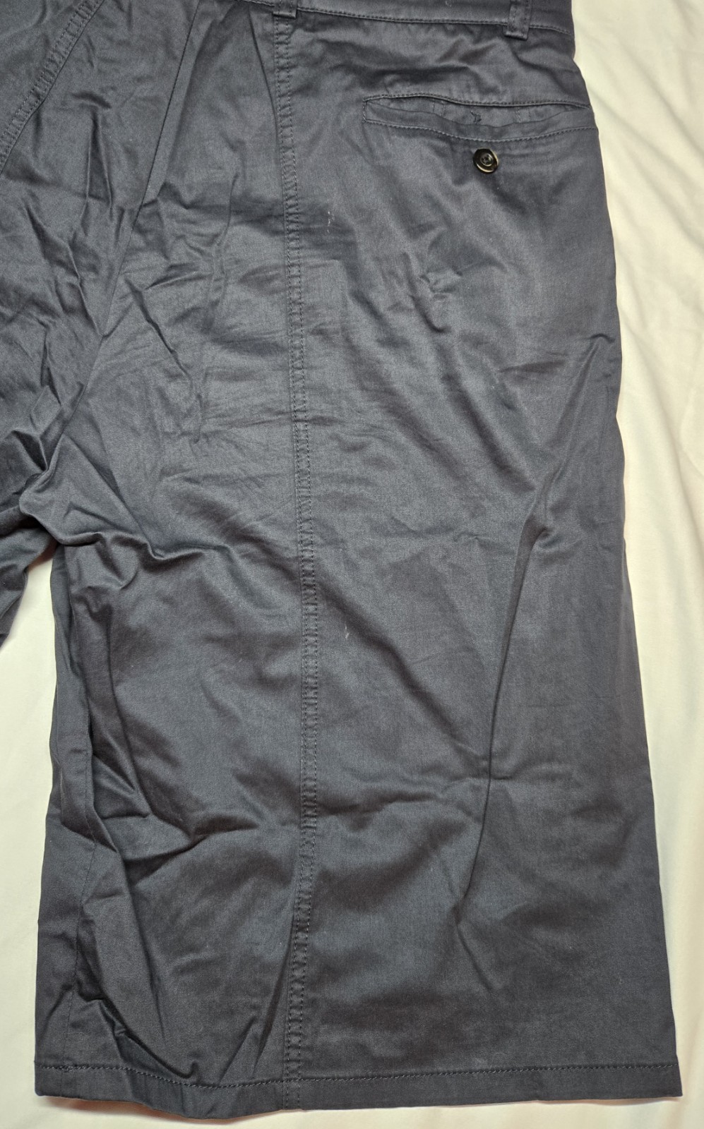 Giorgio Armani Mens Navy Linen Blend Shorts Size 36