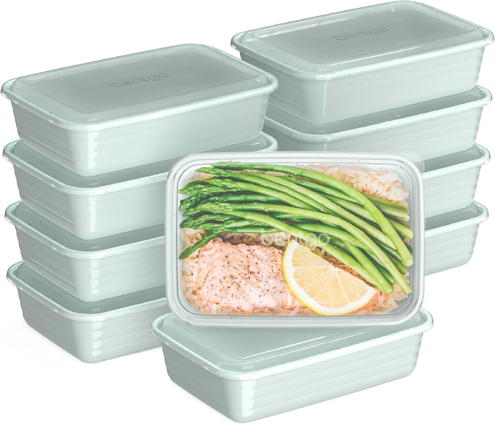 Durable Mint Meal Prep Containers - 20-Piece BPA-Free Set, Stackable & Safe