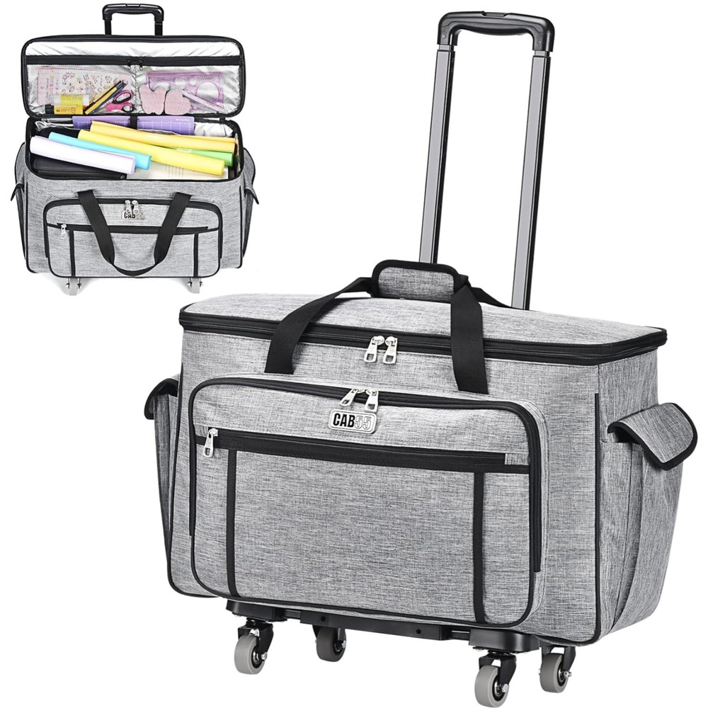 Rolling Carrying Case for Cricut Maker 3/Maker 4/Maker/Explore 4/Explore 3/Ex...