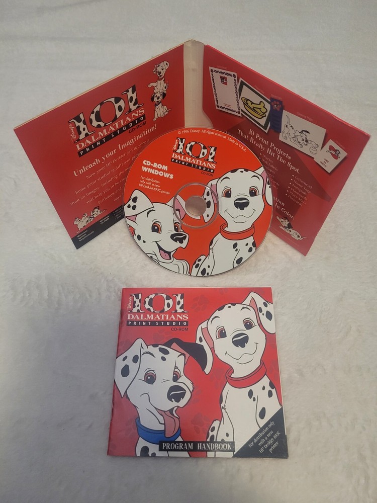 DISNEY'S 101 DALMATIONS PRINT STUDIO CD-ROM PC 1997