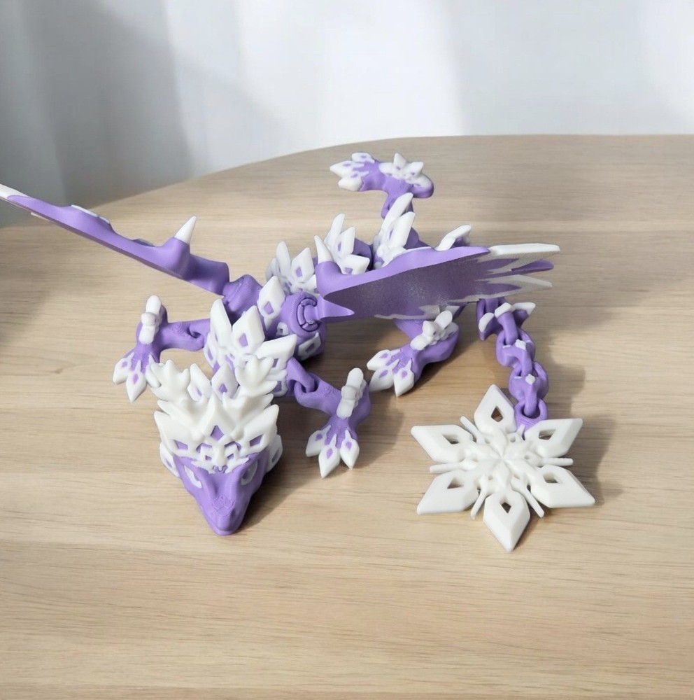 3D Printer Winter Purple Dragon