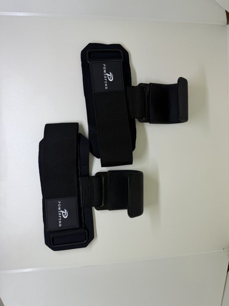 Powerlifting Bar Hooks with Wrist Strap