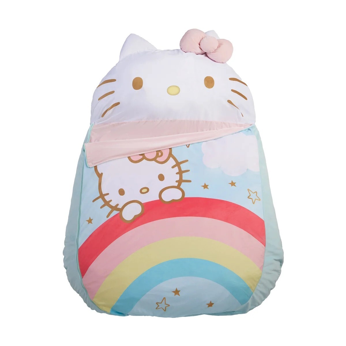Hello Kitty Rainbow Floor Lounger - 47" x 69" Plush Kids Sleeping Bag Bed Seat