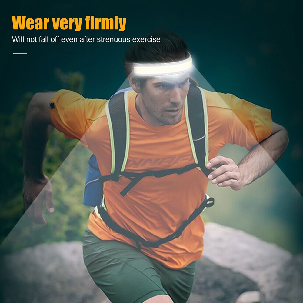 2 PCS COB Headlamp USB Rechargeable Headlight Torch Flashlight Head Lamp Outdoor