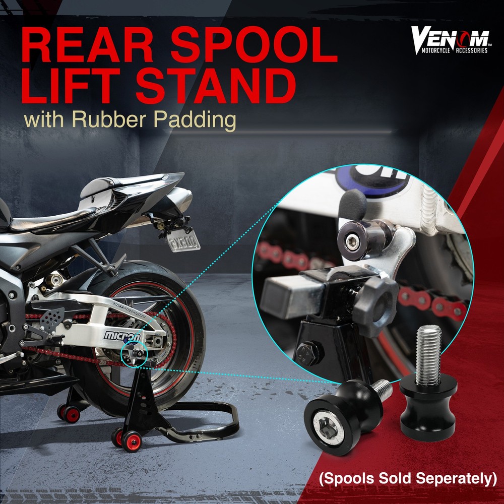 Universal Motorcycle Stand Combo For Front & Rear Wheel, Stable & Durable