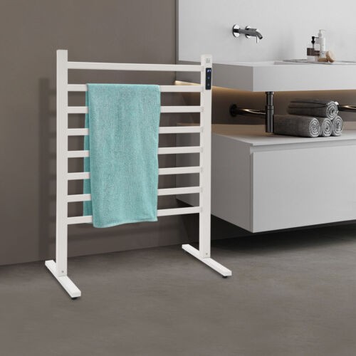 Electric Floor-Standing Towel Warmer Rack with Fast Heating & Timer