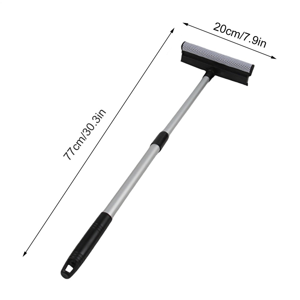 Retractable Sponge Brush For Cars 2-In-1 Extendable Squeegee Window Cleaner Tool