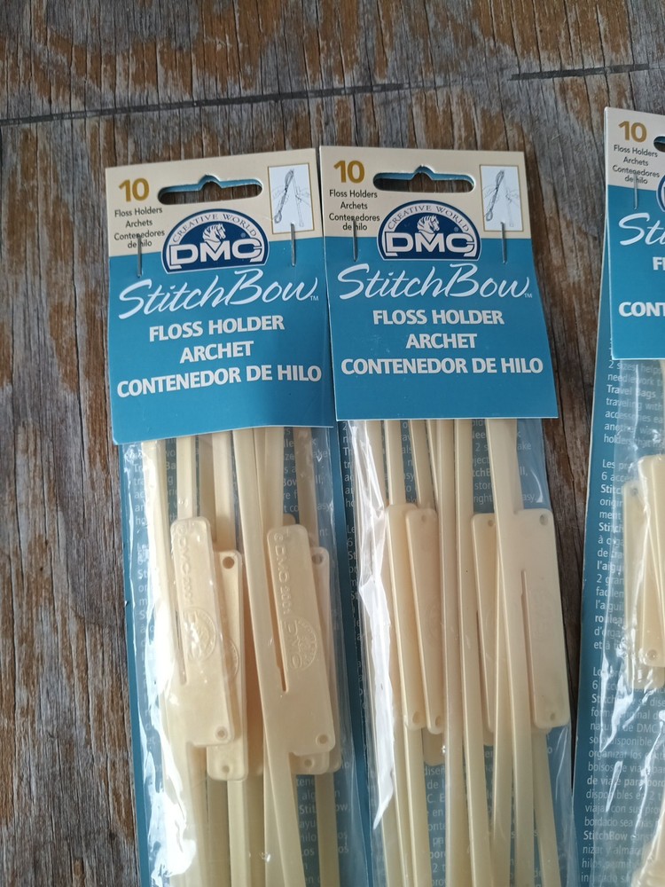 3 packs (10 Per Pack) Creative World DMC Stitch Bow Floss Holders NEW