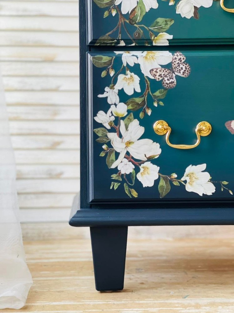 3" Swan Neck Bail Pull with Rosette - Solid Brass