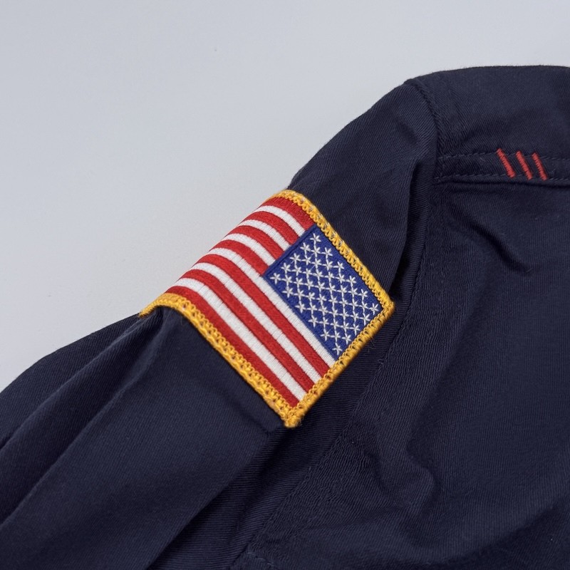 Ariat Work FR Solid Venttek LS Work Shirt Men's XL Navy Unit Drilling Company