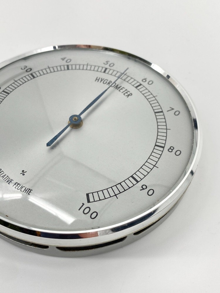 * HYGROMETER RELATIVE HUMIDITY WEATHER METER SILVER