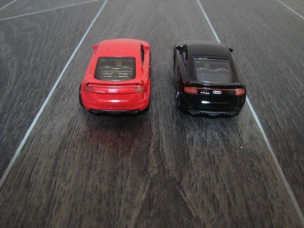 2 Different Colour Matchbox Audi TT RS ( Black and Red )