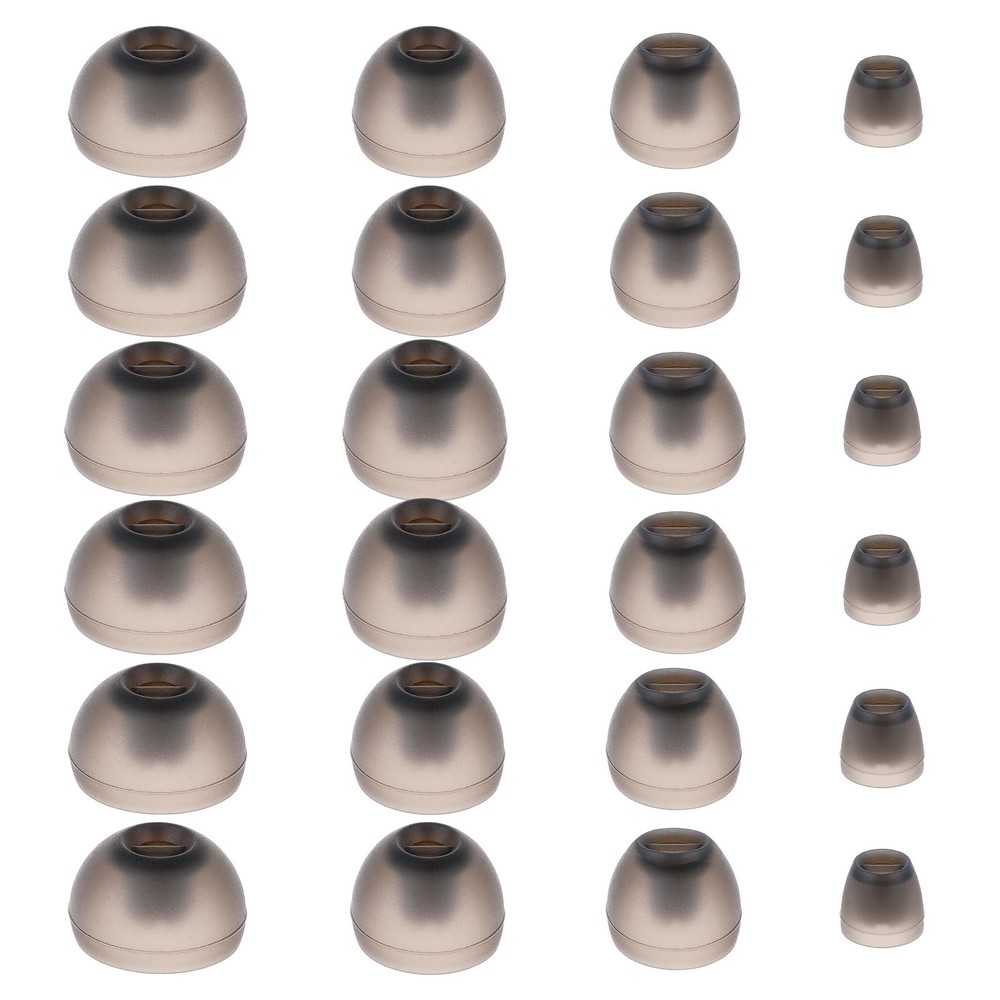 24Pcs Silicone Replacement Earbud Tips Covers Extra transparent black