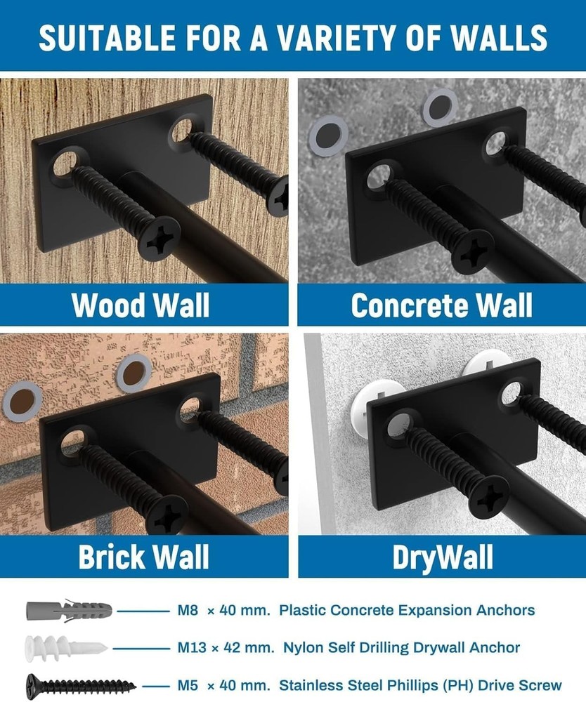 Durable 12-Pack Floating Shelf Brackets - 110 lb Capacity & Easy Install