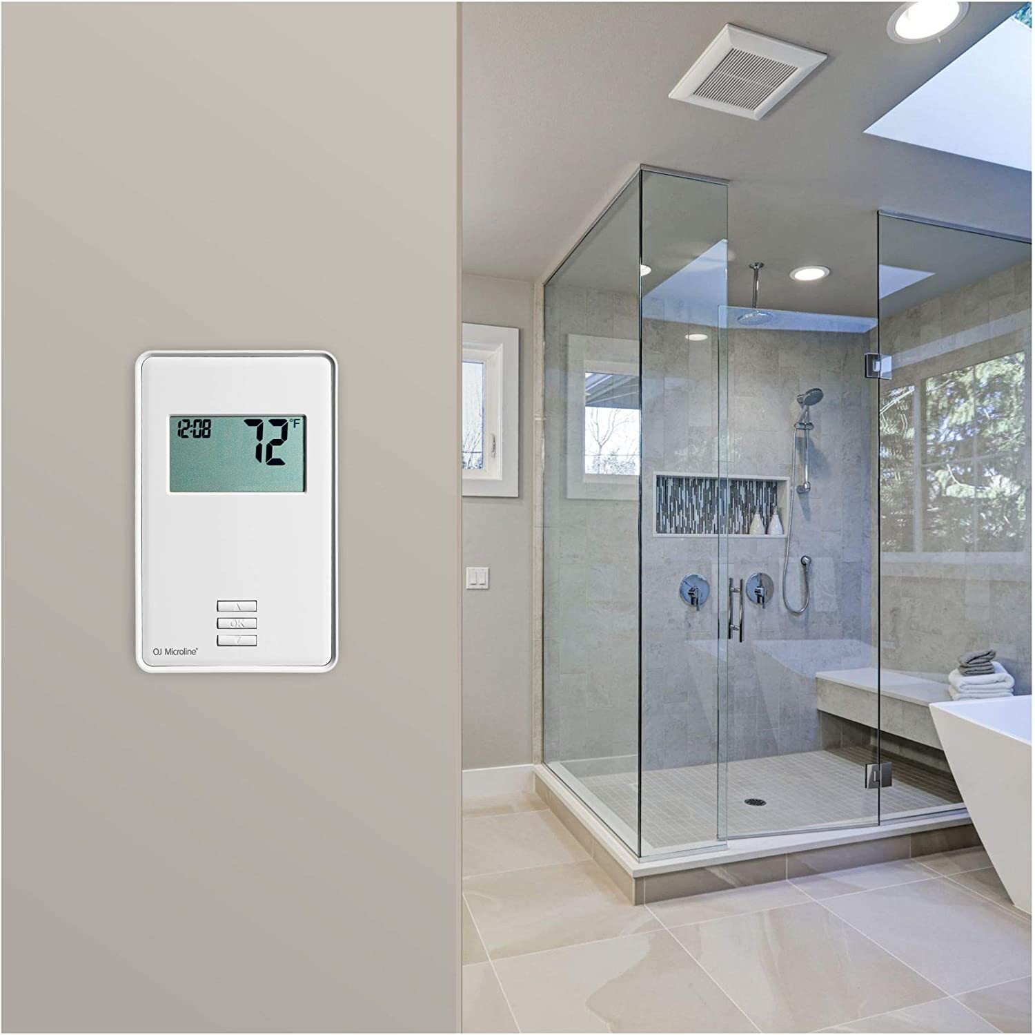 OJ Microline UTN4-4999 Non-Programmable Floor Heating Thermostat with Sensor