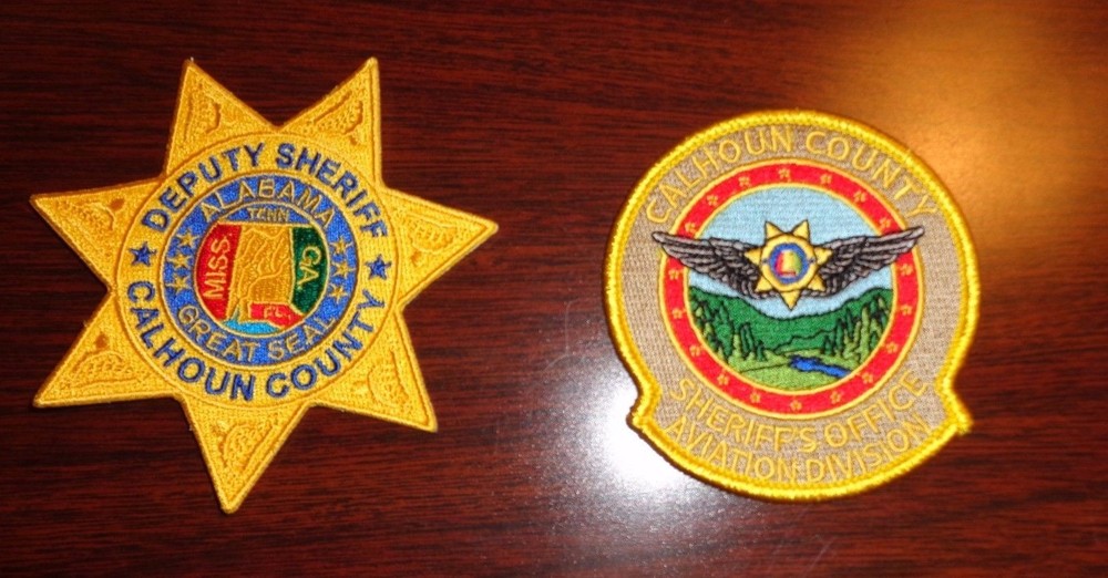 CALHOUN COUNTY SHERIFFS AVIATION DIVISION SET,  2 Patches
