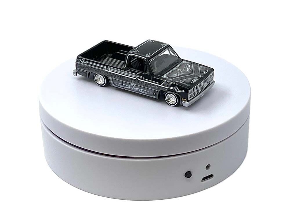 MINI TURNTABLE ROTATING DISPLAY STAND 4.75" WHITE FOR 1/64 SCALE MODELS E12-WH