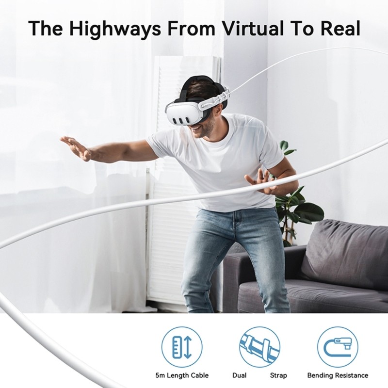 5M USB version VR Data Cable For PCVR Play And VR Headsets Accessories
