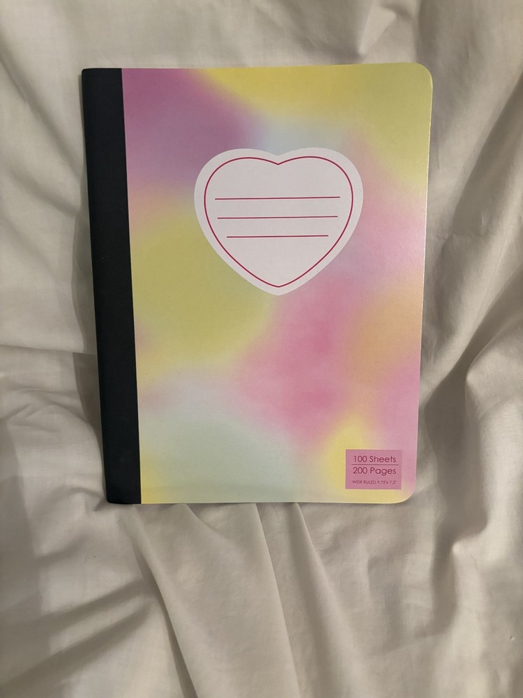 Pastel Tie Dye and Love Composition Notebook