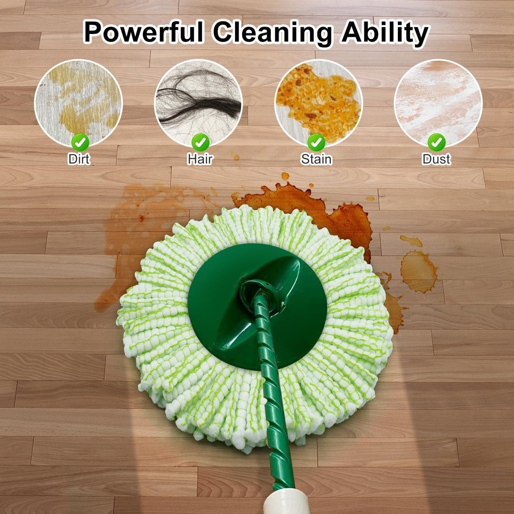 Reusable Mop Head for Libman Tornado Spin Mop Thick Microfiber Spin Mop Refil...