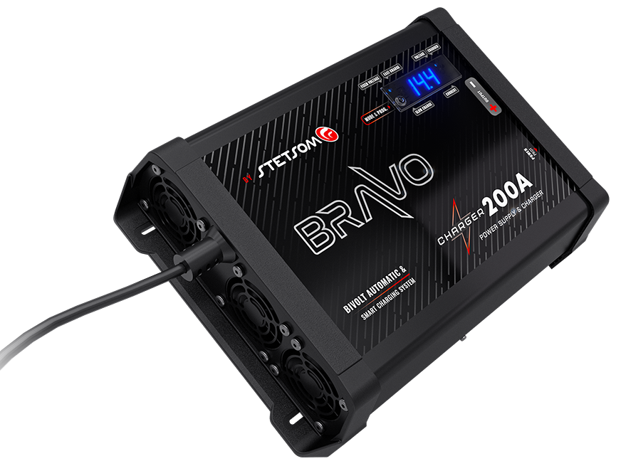 Stetsom BRAVO Charger 200A automatic BI-VOLT & smart charging system