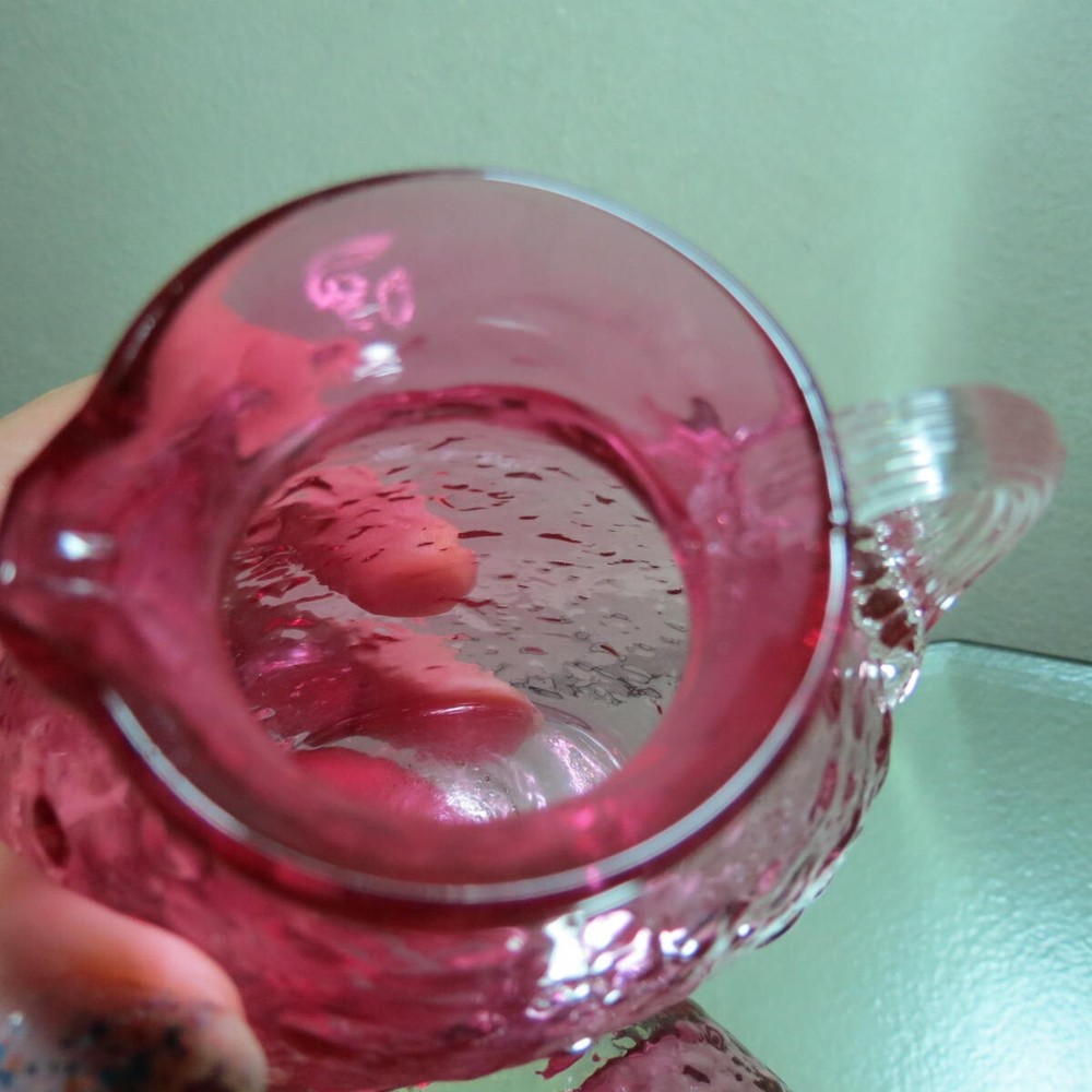 Petite MCM Handblown Cranberry pitcher