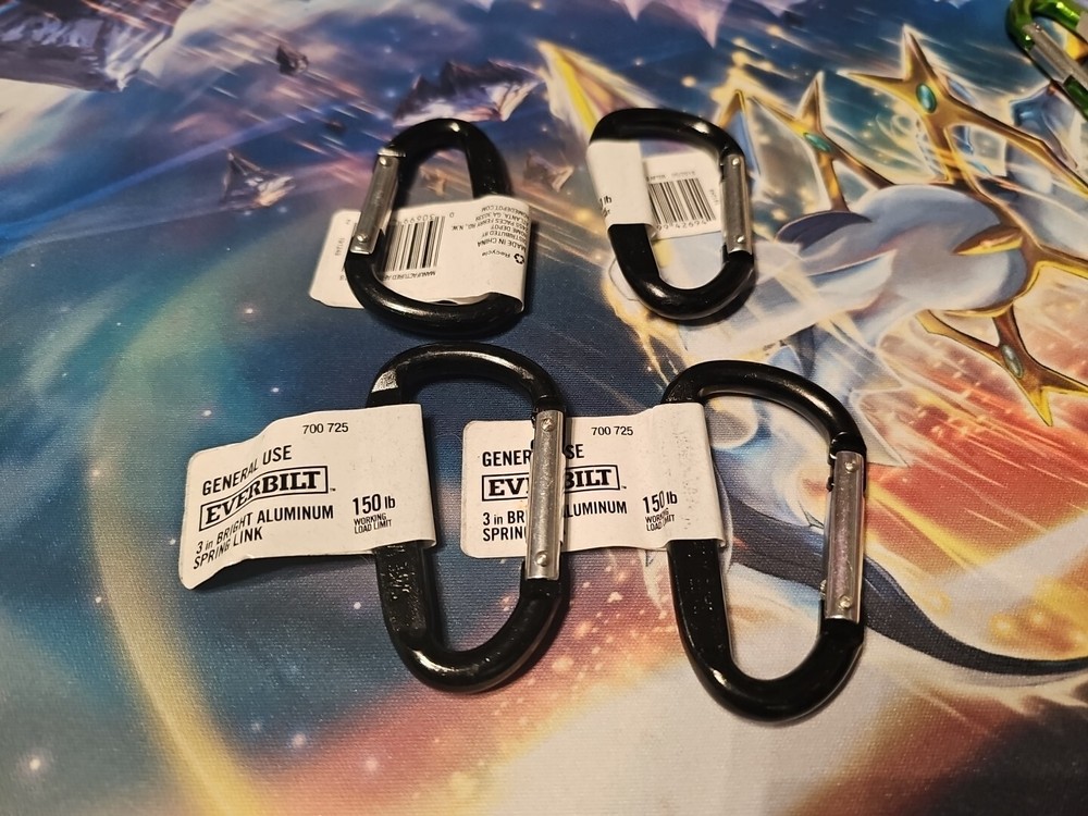 4x Everbilt Spring Link Aluminum Large Black 5/16" x 3"