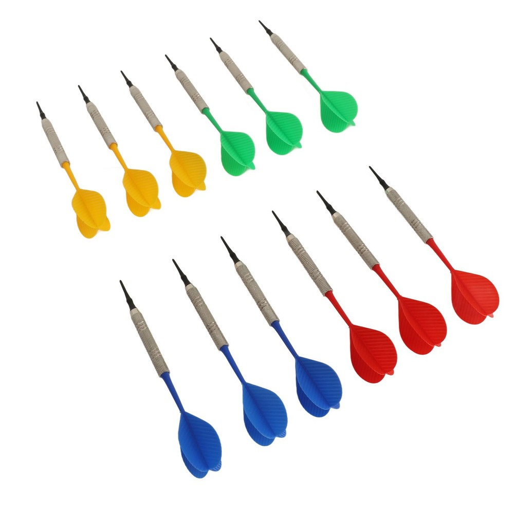 12PCS Soft Tip Darts For Beginners Plastic Indoor Darts Set With 100PCS