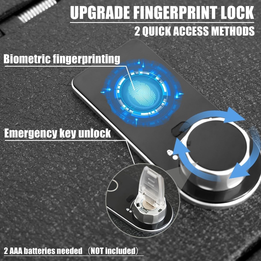 Center Console Gun Safe Vault - Console Armrest Lockbox Compatible with Ford ...